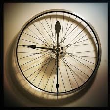 bike wheel clock large wall clock