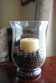heating coffee beans with a candle
