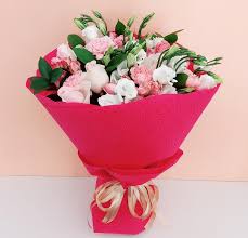 pink white flowers bouquet for free