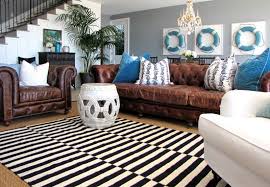 black and white striped rug