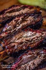 fall off the bone smoked beef ribs