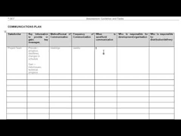 Simple Communications Plan Template Youtube