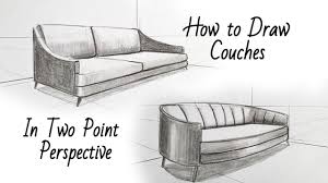 how to draw couches in two point