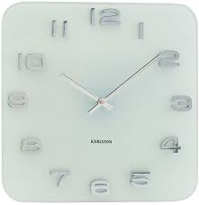 karlsson vintage square glass clock