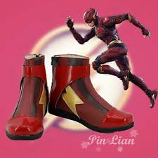 Details About The Flash Barry Allen Boots Shoes Dc Comics Justice League Hero Cosplay Costume