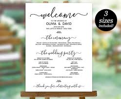Wedding Program Template Wedding Program Sign Wedding Printable