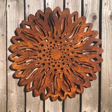 Garden Sunflower Rusty Metal