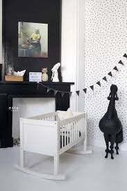 nursery wallpaper polka dots black and