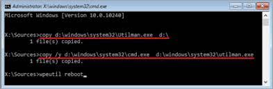 how to reset windows 10 admin pword