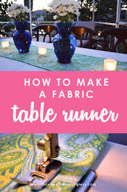 how to make a fabric table runner