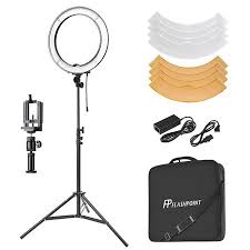 Flashpoint Ring Light Kit 19 48cm Outer 55w 5500k Dimmable Led Ring Light Light Stand Carrying Bag For Ring Light And Stand Smartphone Youtube Self Portrait Shooting Rl Led 19 K1