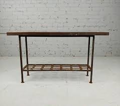 wrought iron garden console table