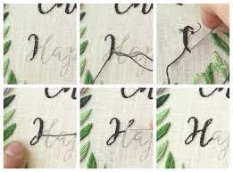 how to embroider letters by hand
