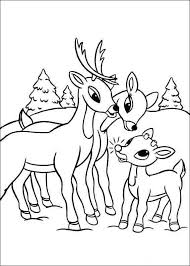 Desenhos para colorir renas grátis. Rudolph A Rena Do Nariz Vermelho Para Colorir 5