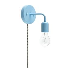Downtown Minimalist Plug In Wall Sconce