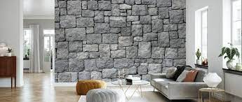 Gray Stone Wall Popular Wall Mural