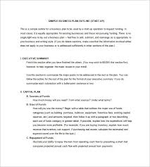 Business Plan Outline Template 22 Free Sample Example Format