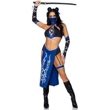 blue ninja kitana mortal kombat costume