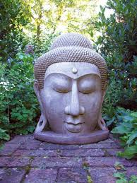 Giant Buddha Head Stone Statue Garden