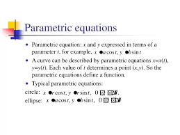 Ppt Parametric Equations Powerpoint