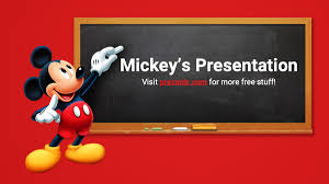 mickey mouse in the ppt template