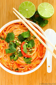 thai y noodle soup vegetarian and
