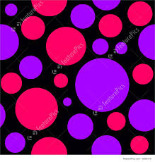 Templates Pink And Purple Polka Dots On Black Background Which Will Tile Seamlessly