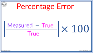 how to calculate the percene error