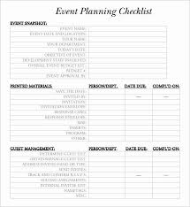 Meeting Planner Checklist Template Luxury 13 Sample Event