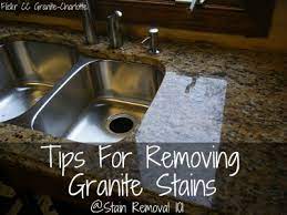 tips for removing granite stains from