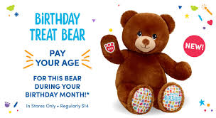 pay your age at build a bear