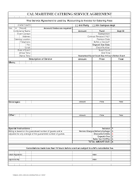 Free Downloadable Catering Contracts Forms Catering