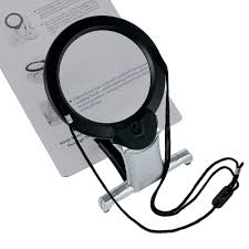 Dual Purpose Magnifier Large Hands Free Magnifying Glass Reading With Led Light