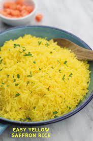 easy yellow saffron rice naive cook cooks