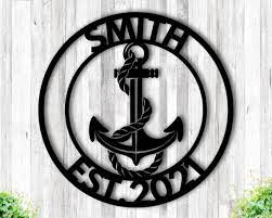 Personalized Anchor Sign Front Porch