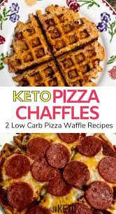 When i split the mixture in half. Pepperoni Pizza Chaffles Two Ways On And Off Keto