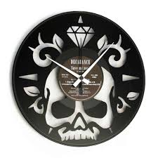 Skull Vinyl Record Clock