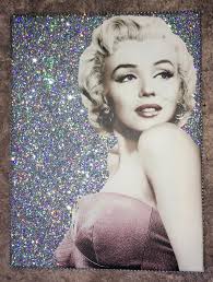 Marilyn Monroe Silver Glitter Canvas