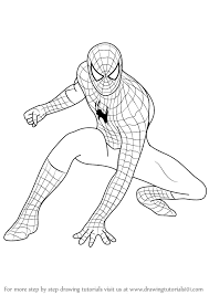 how to draw spiderman spiderman step