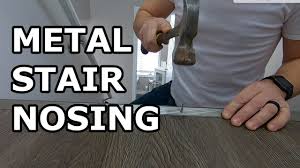 how to install metal stair nosing for