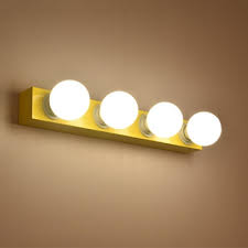 Rotatable 4 Light Bulb Mirror Light Modern Led Wall Lamp In Yellow In Third Gear Takeluckhome Com