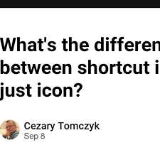 difference between shortcut icon