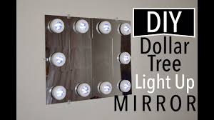 Diy Dollar Tree Light Up Vanity Mirror Youtube