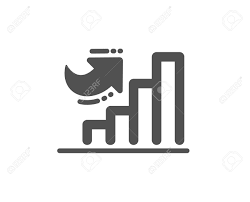 Growth Chart Icon Column Graph Sign Market Analytics Symbol