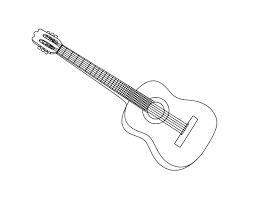 Vectores de guitarra de dibujo: Dibujo De Una Guitarra Espanola Para Colorear Dibujos Net