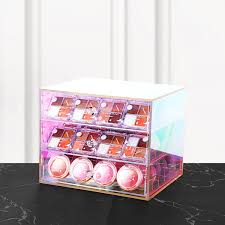 iridescent cosmetic storage box