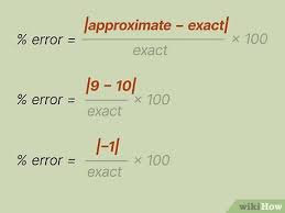how to calculate percene error 7