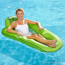 Aqua Leisure Water 4 In 1 Pool Hammock Lime Luxury Recliner Float Green