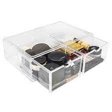 sorbus cosmetics makeup and jewelry storage case clear