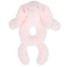 Pink Bunny Rattle 18cm